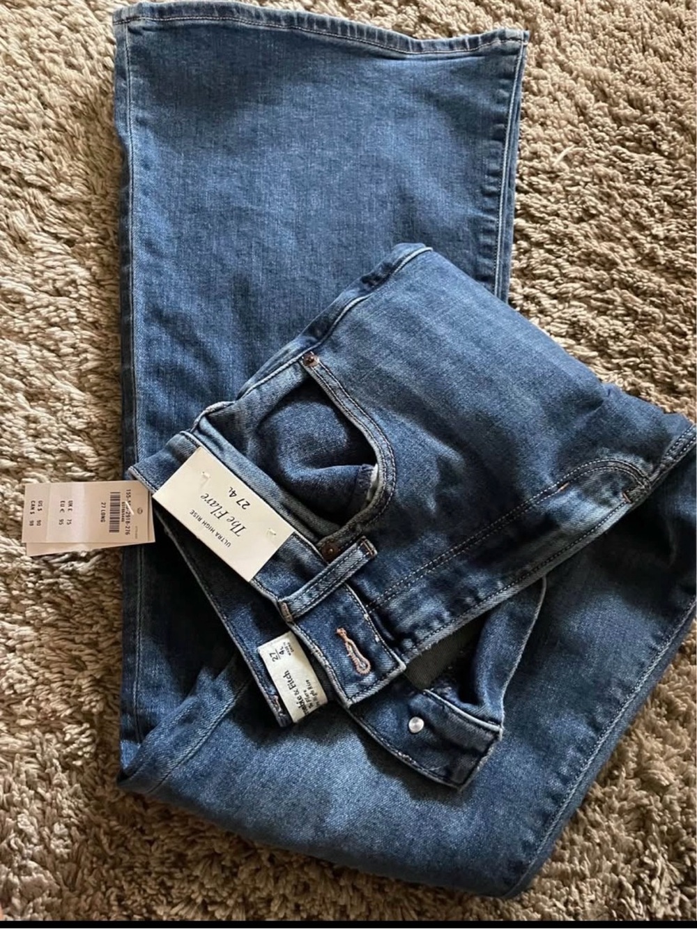 Abercrombie & Fitch Mid Blue Flare Jeans